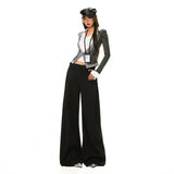 25Th Ootd!| Autumn Vertical Tube This Sub-Side Adjustable High-End Wide Leg Thin Casual Pants