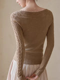 German Yangzi Yarn Spinning All Wool One-Word Crochet Crochet Blouse