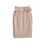 Light-Cooked Hottie Body With Belt High-Rise Half-Dress Female Pure Temperament Lustful Body Pure Ass Skirts