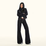 25Th Ootd! | Deconstructive Shoulder-To-Shoulder Jacket Original Bull-Colored Jeans Spring Pattern Cotton