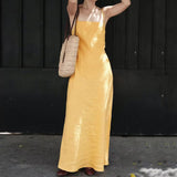 French Retro Elegant Temperament Breathable Sleeveless Sleeveless Dress Women's New Lazy Wind Holiday Dress