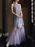 Picking Up The New Chinese Style Of The New Chinese Style Dye Nail Embroidered Dress 2025 New Summer Beautiful Long Yarn Skirt
