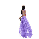 2026 Pure Lust Wind Hanging Neck Showen Line Fairy Dress Woman Seaside Vacation Lotus Leaf Side Sling Temperament Dress