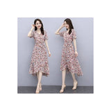 2026 Summer New Large-Size Fat Sister Super Fairy Temperament Thin Fashionable Belt With Broken Flower Dress