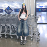 2026 Spring New Retro Casual Relaxation Loose Broad Leg Pants Languide Trousers Languibs Languiled Languide Seven-Point Trousers Woman