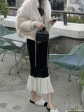 Short Skirt Women Autumn And Winter Wool Knitted Skirt Bottom Hair Line Ponum 100 Fold High Waist A Word Umbrella Small Skirt Spring Skirt
