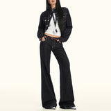 25Th Ootd! | Deconstructive Shoulder-To-Shoulder Jacket Original Bull-Colored Jeans Spring Pattern Cotton