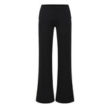 Spice Girls Jersey Knitted Loose-Fitting Trousers Autumn New Casual Straight Trousers Wide-Legged Trousers Women