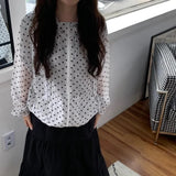 Spring And Summer Perspective Thin Cool Small Dot Hooded Hooded Zip Long-Sleeved Coat Loose Sunscreen 3 Colors