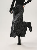 Folded Texture Velvet Skirt Women 2025 Autumn And Winter New High-Rise Thin Fashion Thick Umbrella Skirt A Skirt
