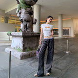 [Sya Article] 25SS Summer Sletch Essence Pure Cotton Low-Waist Pumping Rope Straight Sleet Trousers