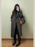 Maillard Wears A High-Grade Feeling Of Hair, The Woman's Autumn And Winter Thick Knee Long Korean Wind Coat