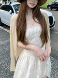 Lihua Floating Dream Cold Beauty God Exquisite Lace Tian Silk Embroidery Sling Skirt Dress Dress Woman
