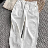 CHAO Grade Recommendation!The Version Is Excellent! Imported Pure 1 Cotton Sickle Jeans Female Cocoon High Waist Thin Nine Points