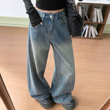 Full Of Star River Hot Wide-Legged Jeans Women 2026 Autumn High-Waist Loose High-End High-Sense Tug Trousers Cotton