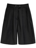 2025 New Burst Summer Loose Summer Straight Summer Suit Trousers Five-Pointed Wide-Legged Shorts Women