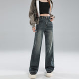 9592 High-Rise Wide-Legged Jeans Women 2025 New Pear-Shaped Body Thinning Narrow Version Of Straight Pants Thin