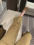 Carriage Color High-Waisted Straight-Legged Sleet Slack Women's Summer 2025 New Loose Thin Pear-Shaped Body Nine-Point Trousers