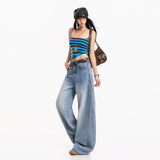 2026 Summer Thin Vintage Straight Jeans Loose-Render Silk Lesel