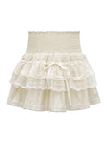 Soft Ripples Lace Lace Lace Cake Skirt Half-Dress Woman High Waist Sweet Skirt