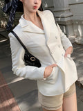Classic Reproduction] Lady Eight Outline Black Waist Suit Women's Double Buckle Wind Coat Short Autumn