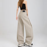 2025 Burst Jeans Women's Spring-Summer Retro Street High-Rise Loose Thin Fashion Scissors Trend