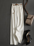 Tiansi Wide Leg Pants High-End Linen Summer New Commuting Thin Loose High-Waist Trousers Straight Trousers Women