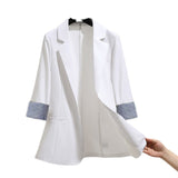 Small Suit Jacket Women 2026 Spring And Autumn New Korean Version Of Slimning Seven-Sleeved Suit Blouse Tide