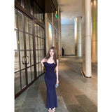 Yujie Wind Sling Dress Women Summer New Hot Girl Sexy Ass Long Dress Body To Close The Waist Pure Fishtail Skirt