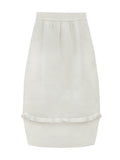 [Flower Skirt] Three-Dimensional Fluffy Fluffy Wool Rabbit Hairwood Ear Cocoon Knitted Skirt Autumn Winter Half Skirt