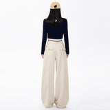 Broad-Legged Jeans Women 2026 Autumn New Loose Fall Feeling With Retro Drag Straight Trousers Women