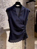 Chic Unique Super-Looking Top High Sense 2026 Summer New Design Sense Of Niche Temperament Casual Women's Clothing