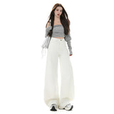 High-Waisted Narrow Version Of Broad-Legged Jeans Women 2026 Autumn And Winter New Design Feel Loose Thin Mop Trousers