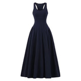 Kendou White Sexy Spring And Summer New Temperament To Accept The Waist Of The Vest Bare Back Long Dress Woman