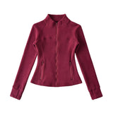 Lulu Thickened Stormcoat Inside The Gallbladder Velvet Coat Female Yoga Coat Blouse Body Waist Movement Plus Velvet New