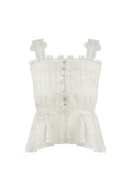 You White Butterfly Bee Buds Leth Vest Women With Sleeveless Tops Can Wear Commuting Models