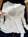 2026 Thin Waist Thin Shirt Jacket Summer New White Hooded Zipper Sun Protection Top Women's Clothing
