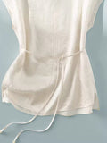 2026 High-End Luster Shiny Dress Dress Women's Summer Thin Temperament Collar Short-Sleeved Top