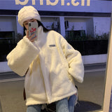 Milk Sweet Top Women's Winter Lamb Wool Coat Female White Plush Coat Wearing Women's Fashion Student Dress