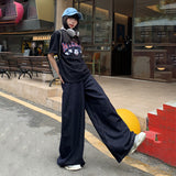 Vintage Loose Broad Leg Pants Mop With Straight Jeans Women's Spring And Summer New & Trousers Lengthen