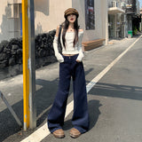 Fashion Age Reduction | Classic Multi-Colored | Trousers | Length | Loose Straight Broad-Legged Jeans