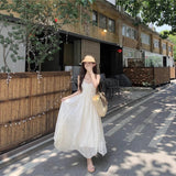 In The Escape Princess Dress Lo Yuehua God Summer New Pure Desire To Hang Back Hanging Neck Hanging Dress Women Tied With Long Skirt