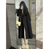 2026 Hepburn Wind Hair This Coat Autumn And Winter Korean Version Of The Loose Small Man This Coat Woman Long Plus Thicken Thick