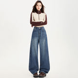 Blade Jeans Women's Spring And Autumn New Loose High-Waist Feeling Drag Trousers Lanky Trousers