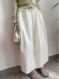 Black Flower Moss Half Skirt Women In Early Autumn 2026 New Loose Waist Cover Thin High Waist Grow Long Skirt