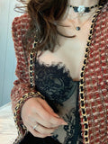 Summer New French Retro Blouse Lace Black Shorts Two Sets Of Retro Style