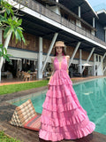 2026 Two Wearing Pure Lust Wind Hanging Back Linen Fairy Dress Seaside Lotus Leaf Side Hanging Dress