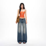 26 Years Of Spring And Summer New Retro Washing Process Low-Rise Thin Micro-Skinny Jeans Jeans Woman