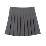 2025 High-Quality Anti- Wrinkling Casual Hundred Folding Skirt College Hot Girl Short Skirt Skirt Gray Anti- Wrinkles