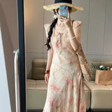 2025 New Young Girl Summer Waist Dress Femininity Thin Dress